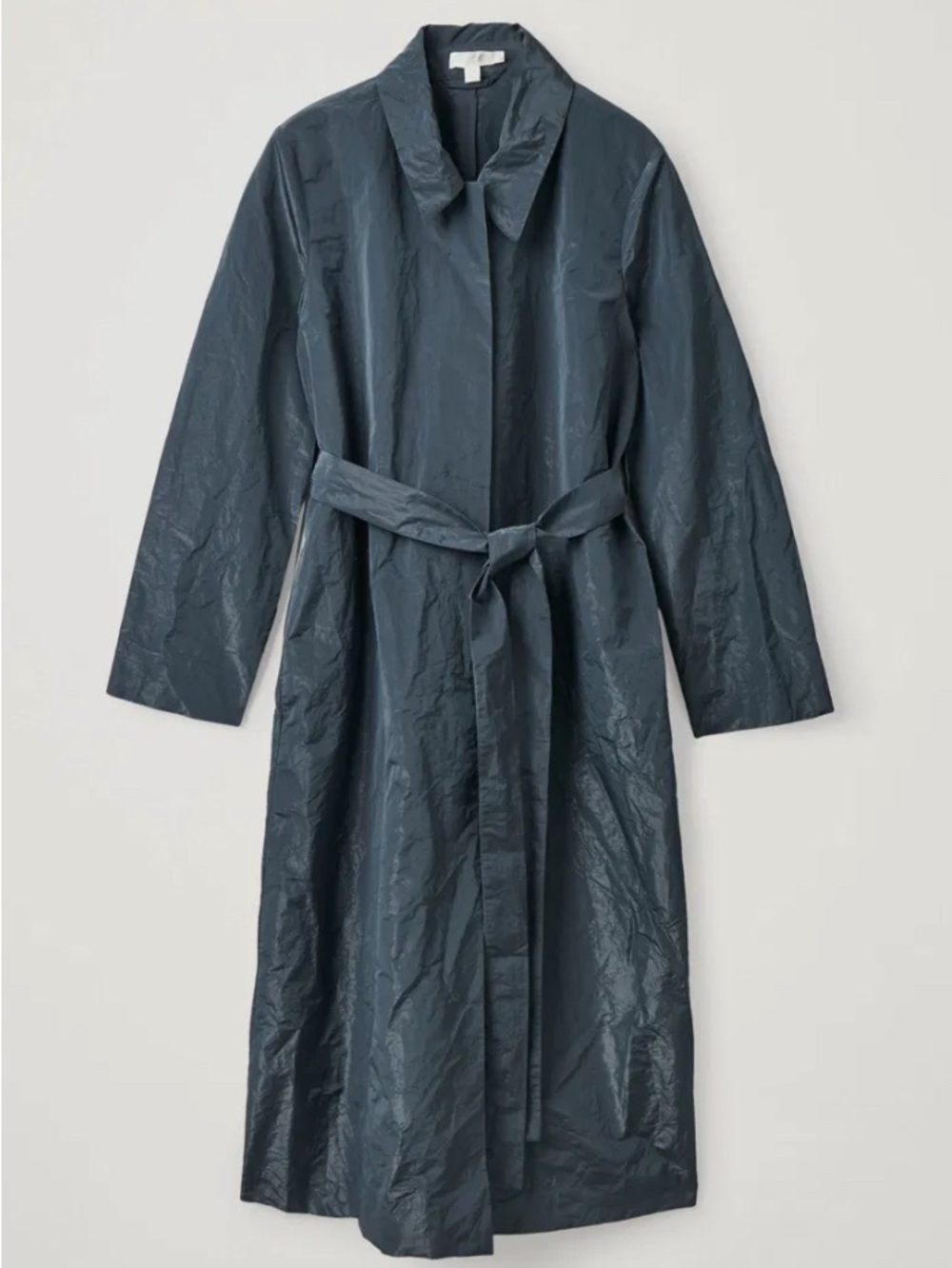 NWT COS Blue Crinkled Technical Coat
